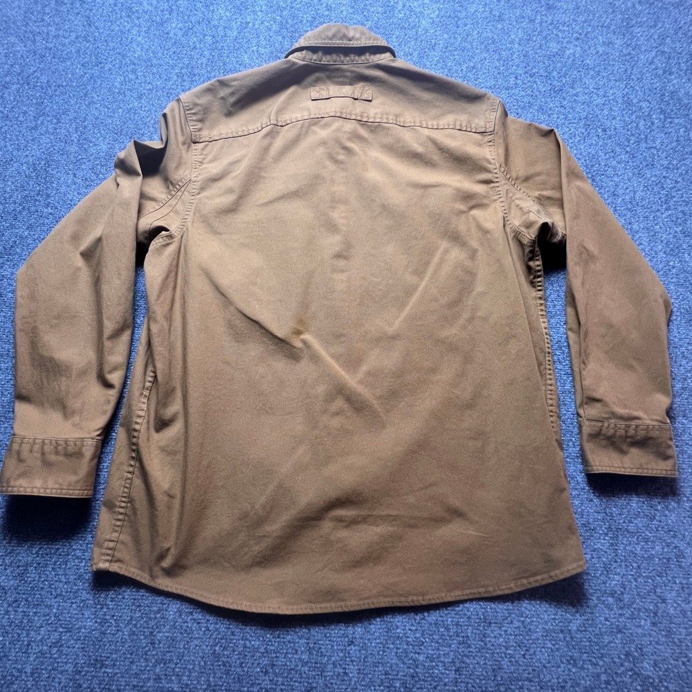 Duluth Men's DuluthFlex Fire Hose Lightweight WorkShirt Brown Tan Workwear Large - Picture 13 of 14